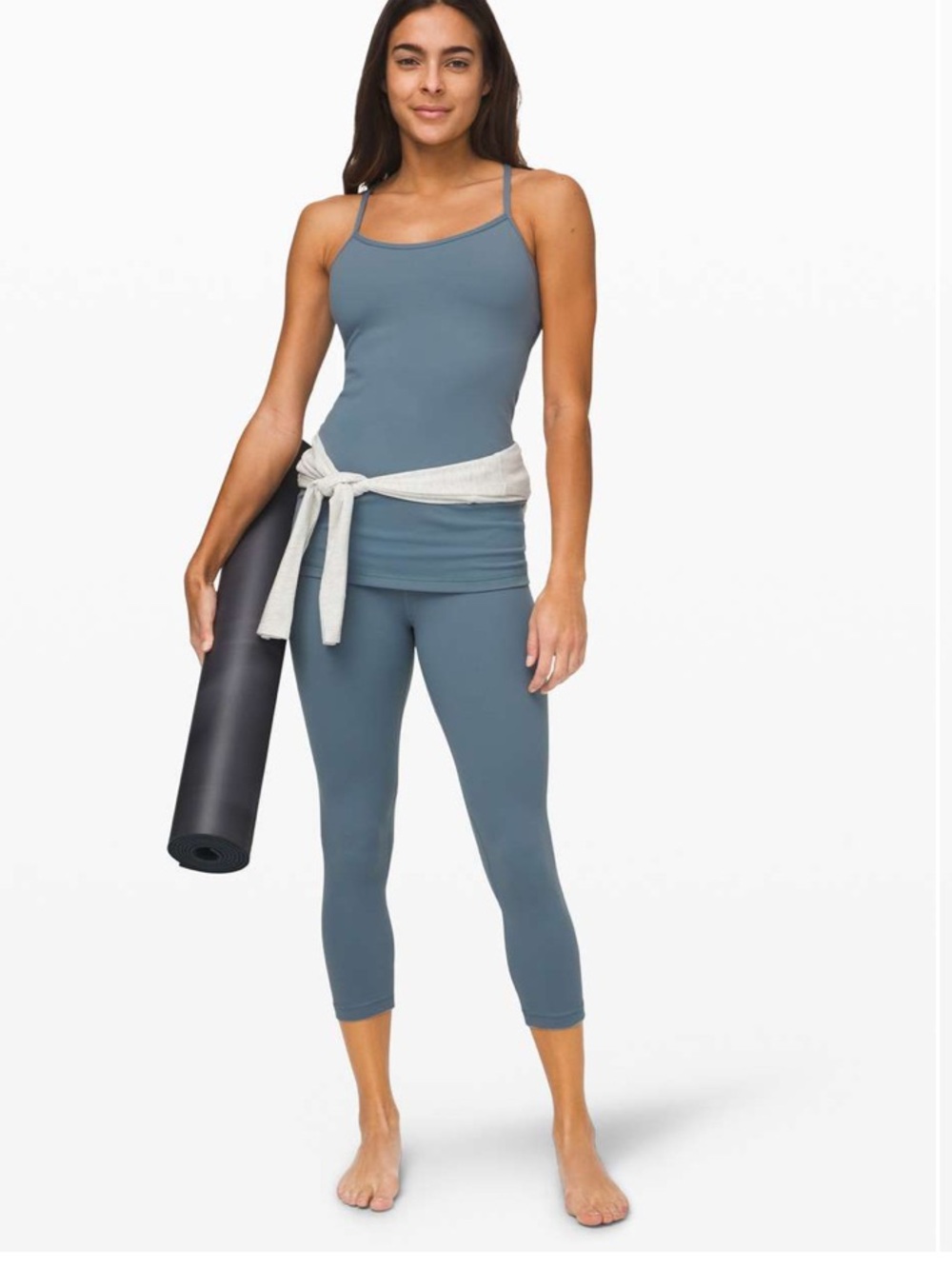 Lululemon Power Y Tank Blue Charcoal